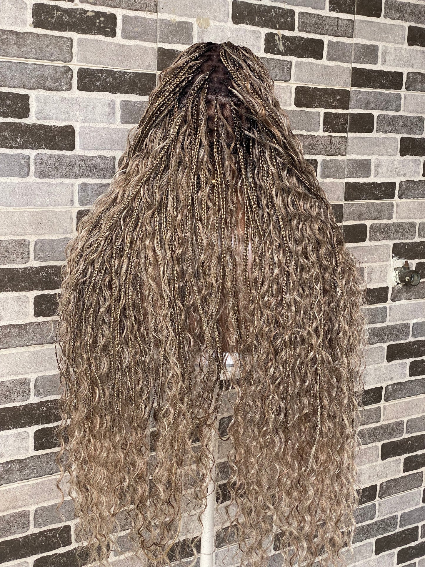 Bohemian Knotles custom color Full lace wig (Mix color )