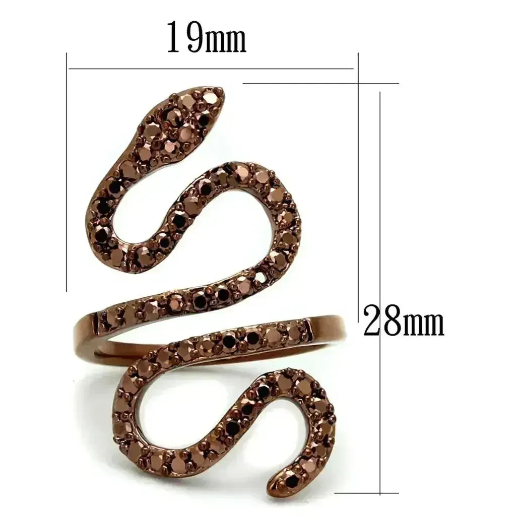 3W1150 IP Coffee Light Brass Ring – AAA Light Coffee CZ