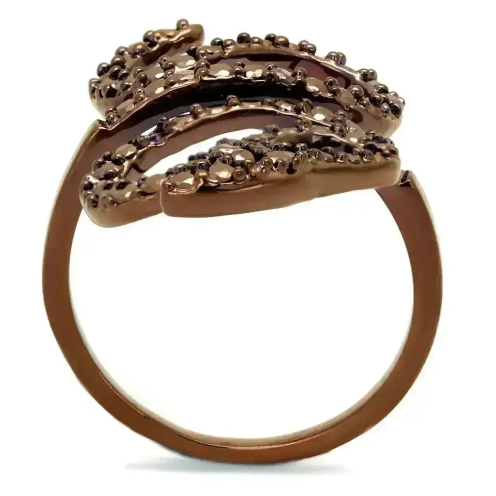 3W1150 IP Coffee Light Brass Ring – AAA Light Coffee CZ