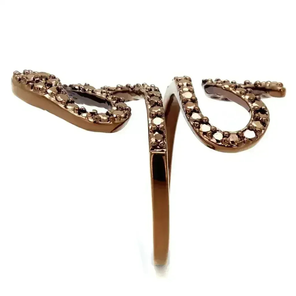 3W1150 IP Coffee Light Brass Ring – AAA Light Coffee CZ