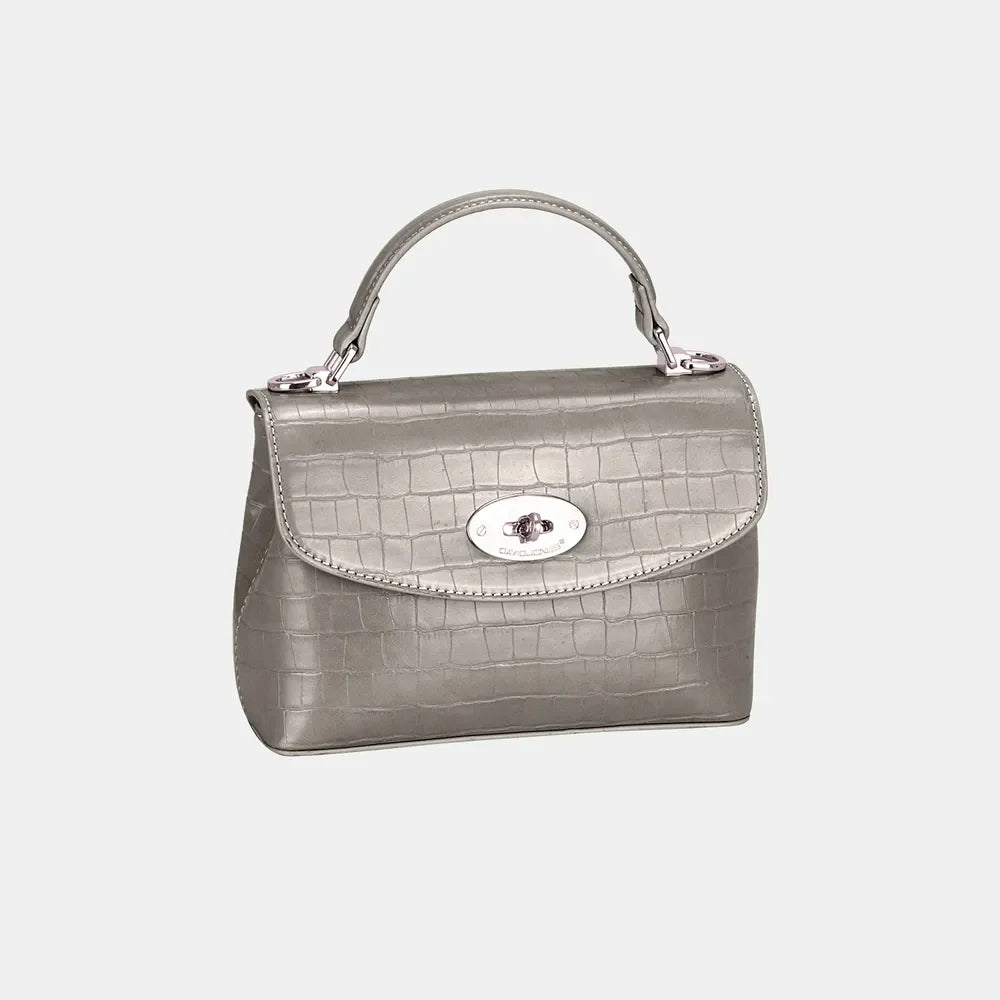 David Jones Textured PU Leather Handbag For Everyday Use