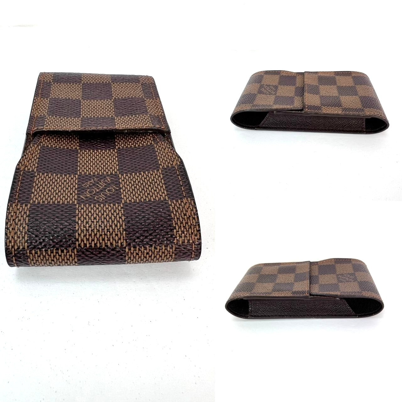 LOUIS VUITTON Damier Ebene Cigarette Card Cosmetic Case Pouch