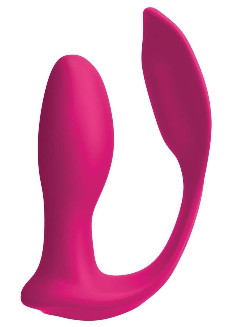 3Some Double Ecstasy Silicone Rechargeable Vibrator With Remote Control
