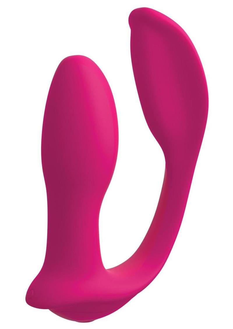 3Some Double Ecstasy Silicone Rechargeable Vibrator With Remote Control