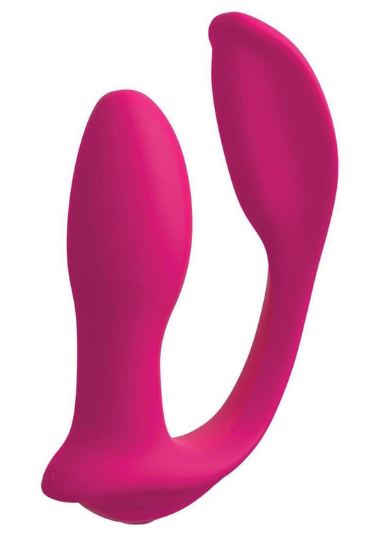 3Some Double Ecstasy Silicone Rechargeable Vibrator With Remote Control