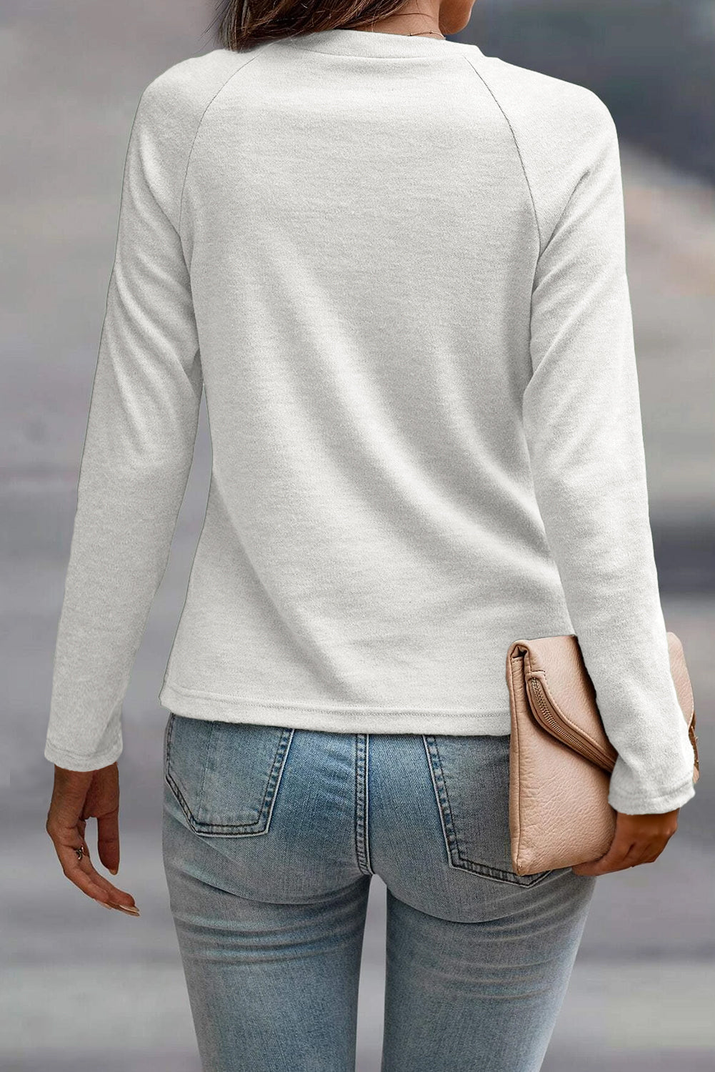 Millie Seam Detail Raglan Long Sleeve Top