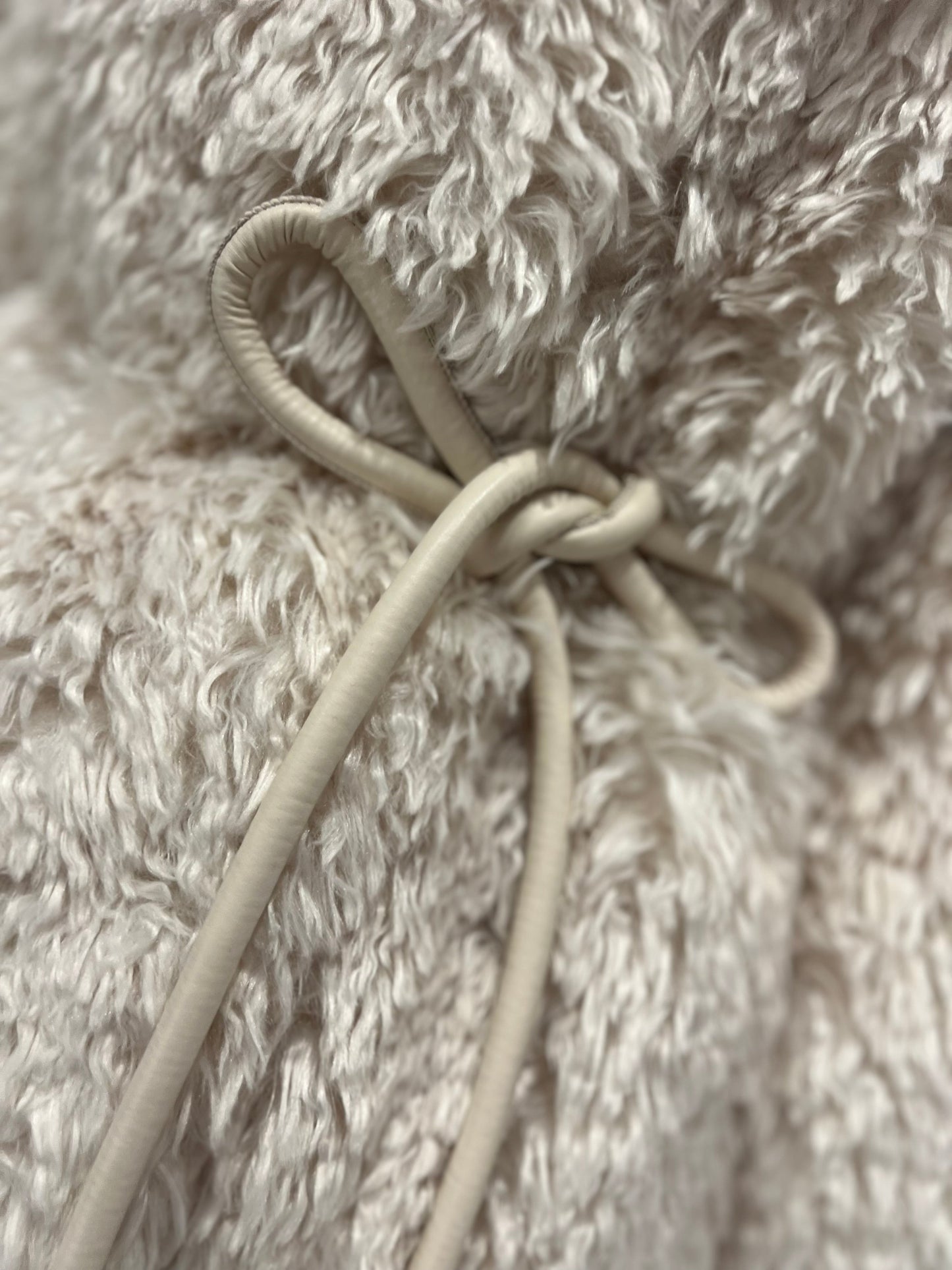 Faux Fur Coat with Leather Belt