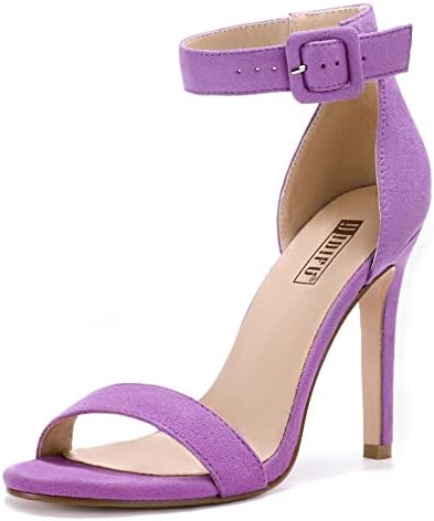 Women's Dressy Stiletto Heeled Sandals – Open Toe Ankle Strap Heels for Wedding, Party, or Homecoming