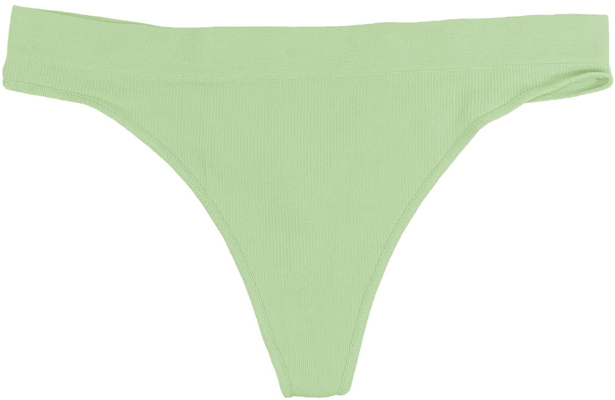 Seamless Ribbed Tag Free Thong