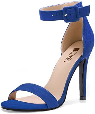 Women's Dressy Stiletto Heeled Sandals – Open Toe Ankle Strap Heels for Wedding, Party, or Homecoming