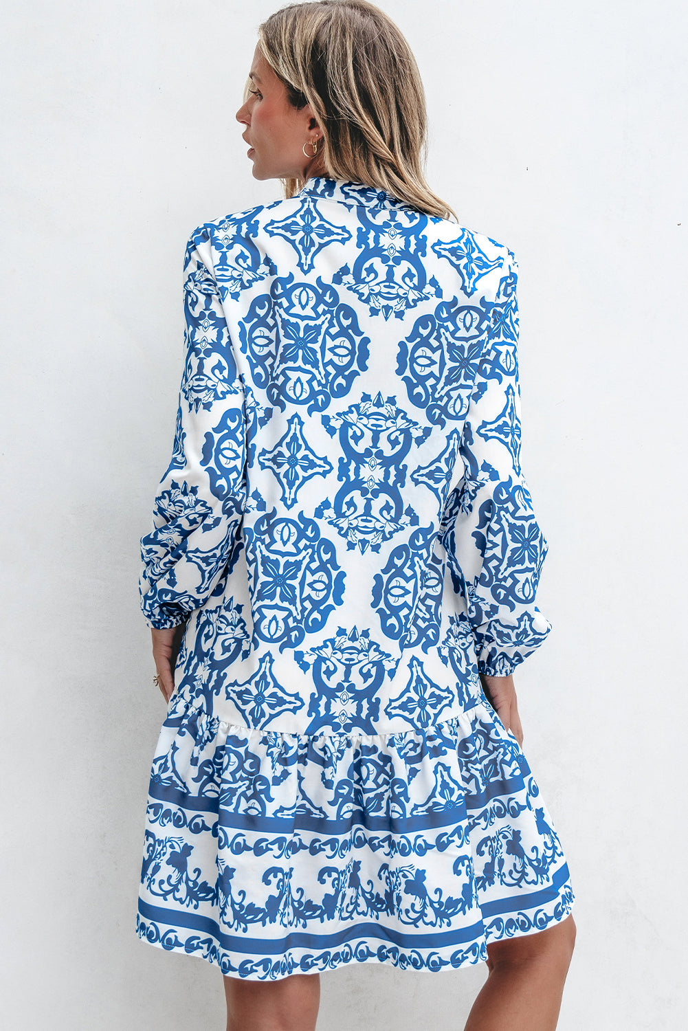 Adalynn Tribal Button Up Loose Mini Dress