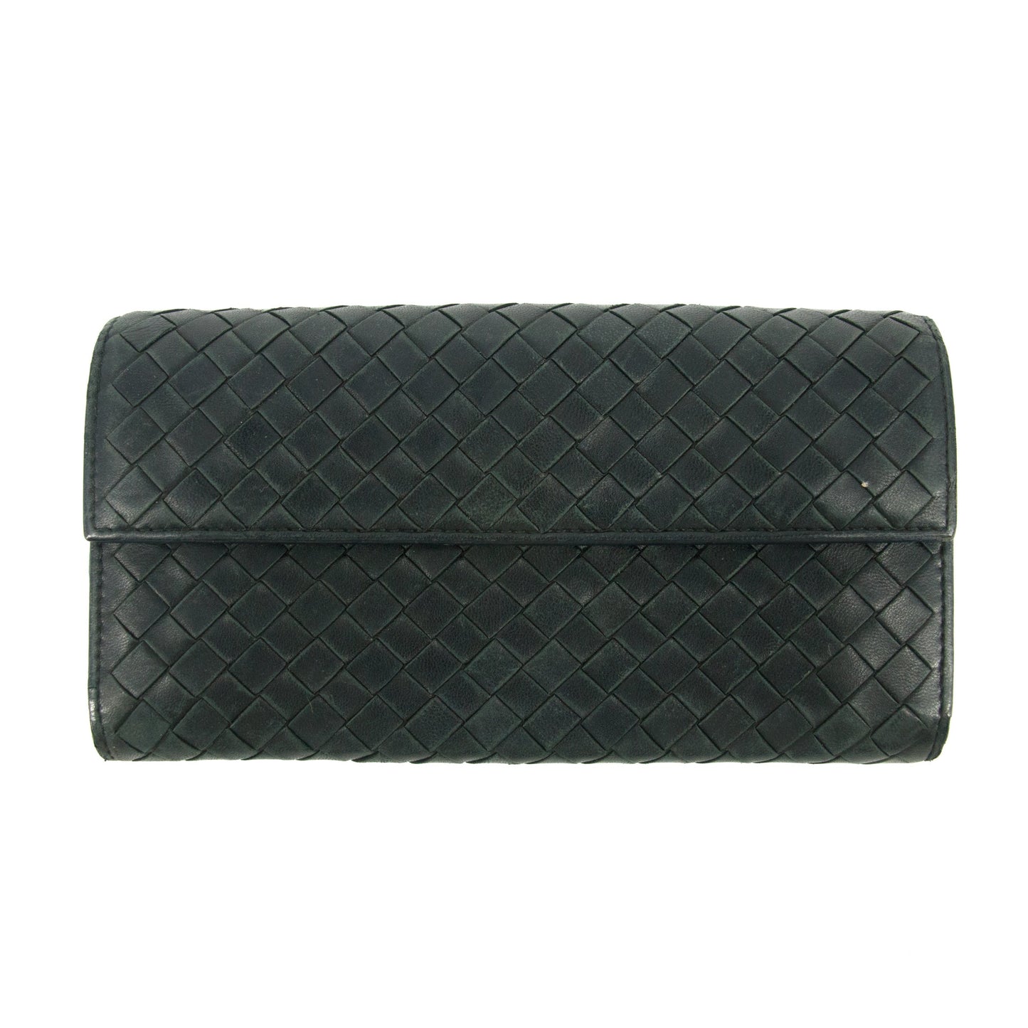 Bottega Veneta Intrecciato Black Long Wallet #4615
