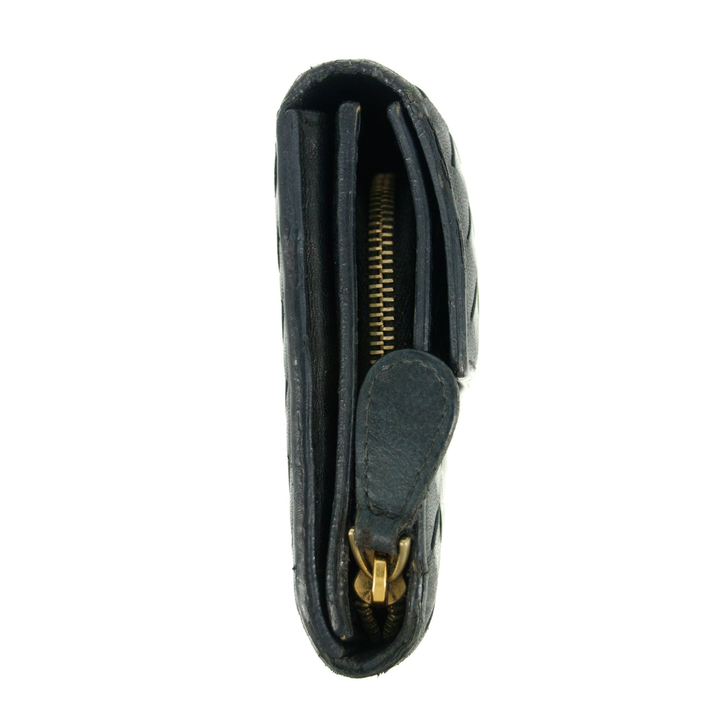 Bottega Veneta Intrecciato Black Long Wallet #4615