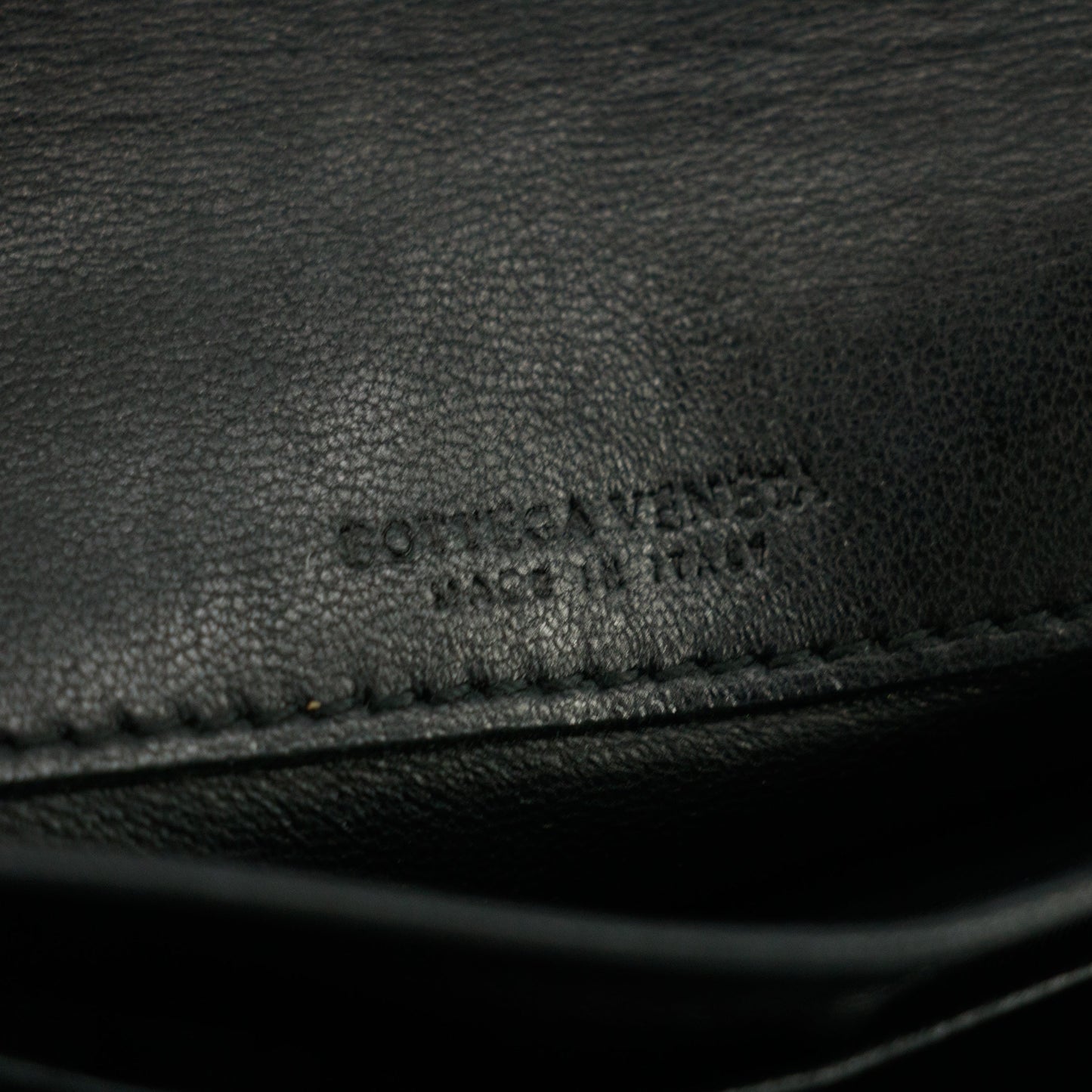 Bottega Veneta Intrecciato Black Long Wallet #4615