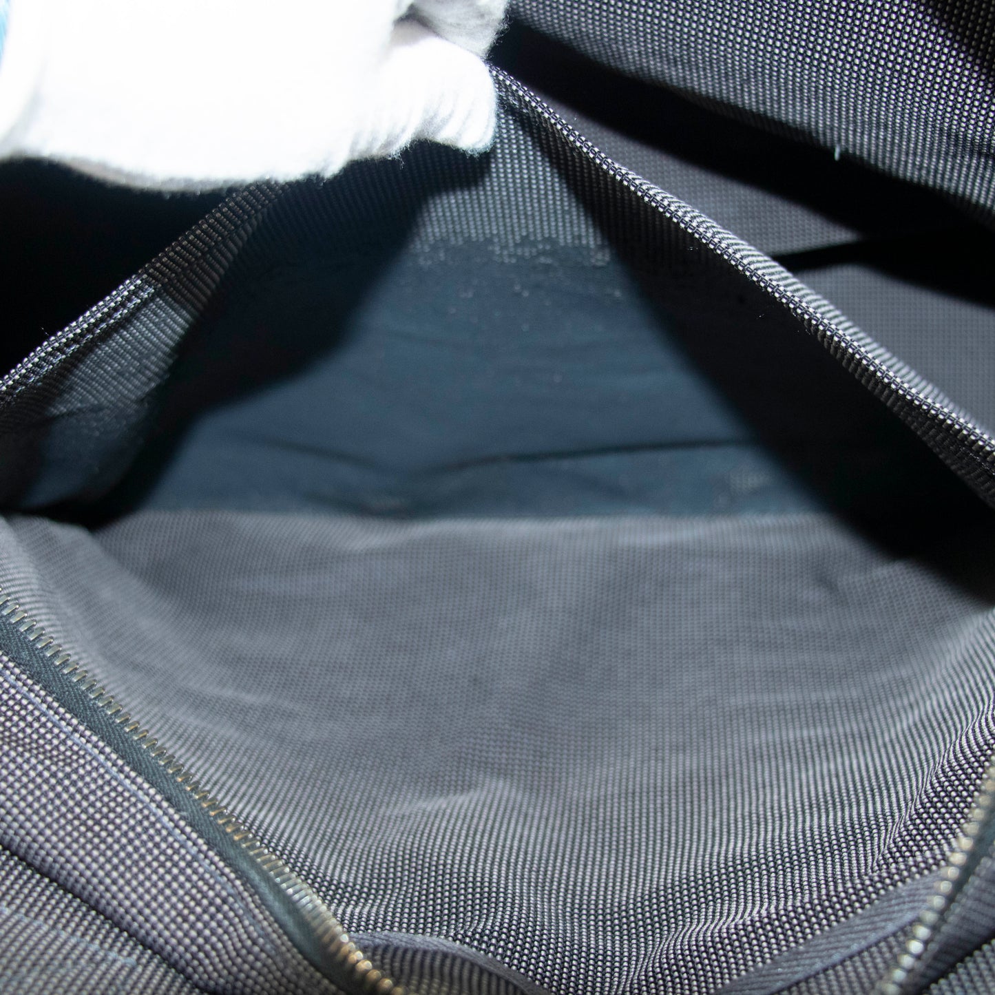 Hermes Herline MM Grey Canvas Tote Bag #4781