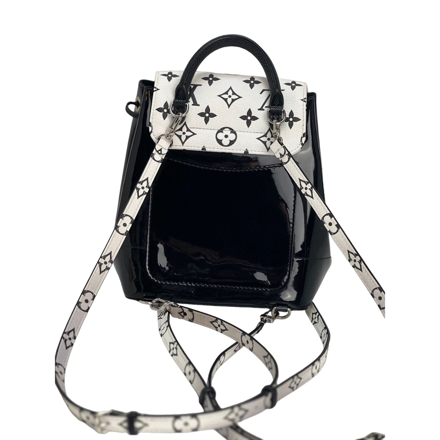 LOUIS VUITTON Hot Springs Backpack White Monogram and Patent Leather