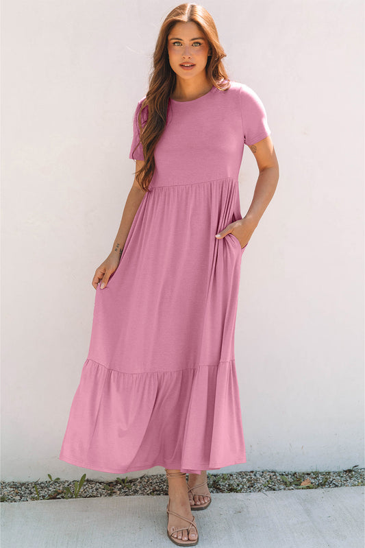 Nala T-shirt High Waist Pocketed Long Dress