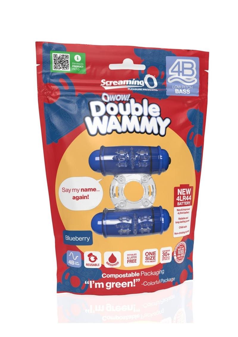 4B Double Wammy Rechargeable Silicone Dual Vibrating Couples Cock Ring