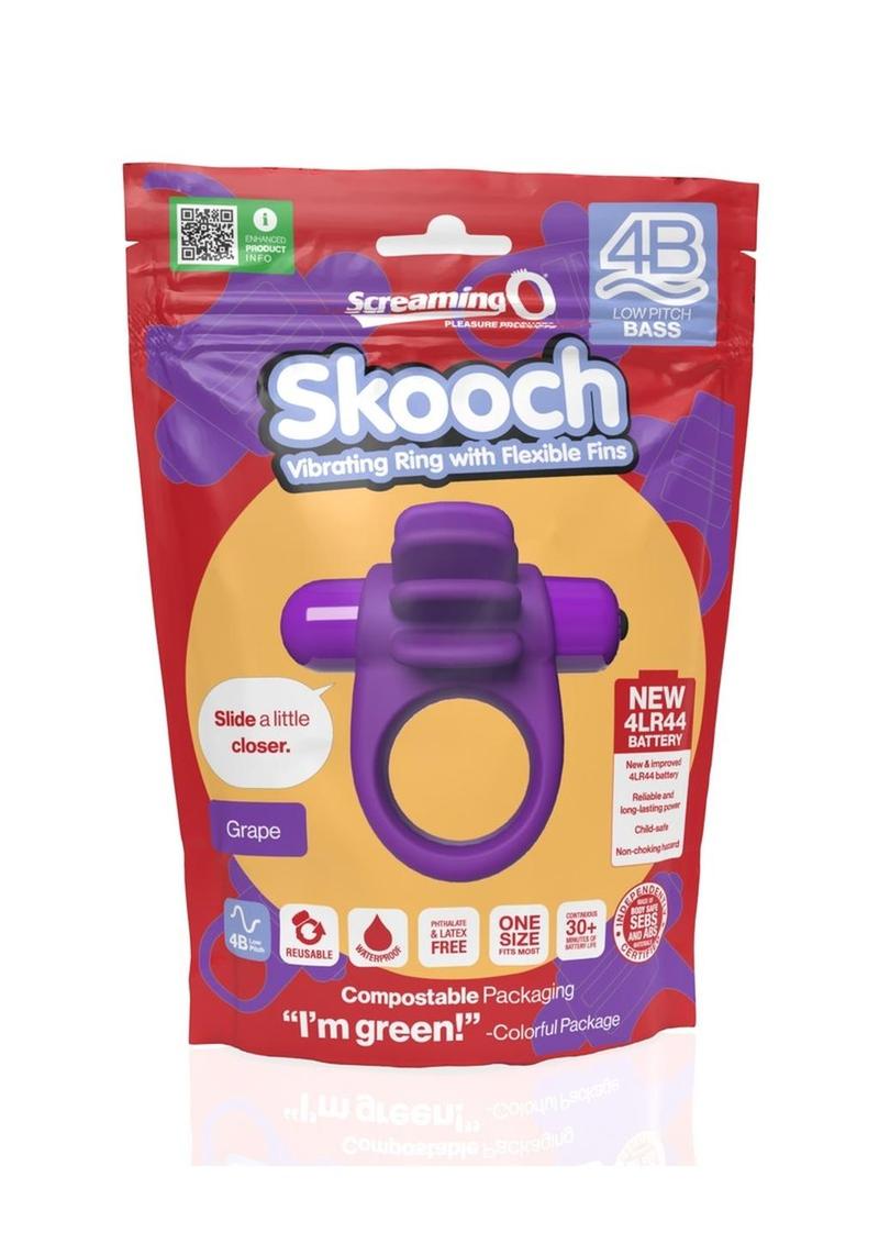 Screaming O 4b Skooch Vibrating Ring Grape Silicone Ring