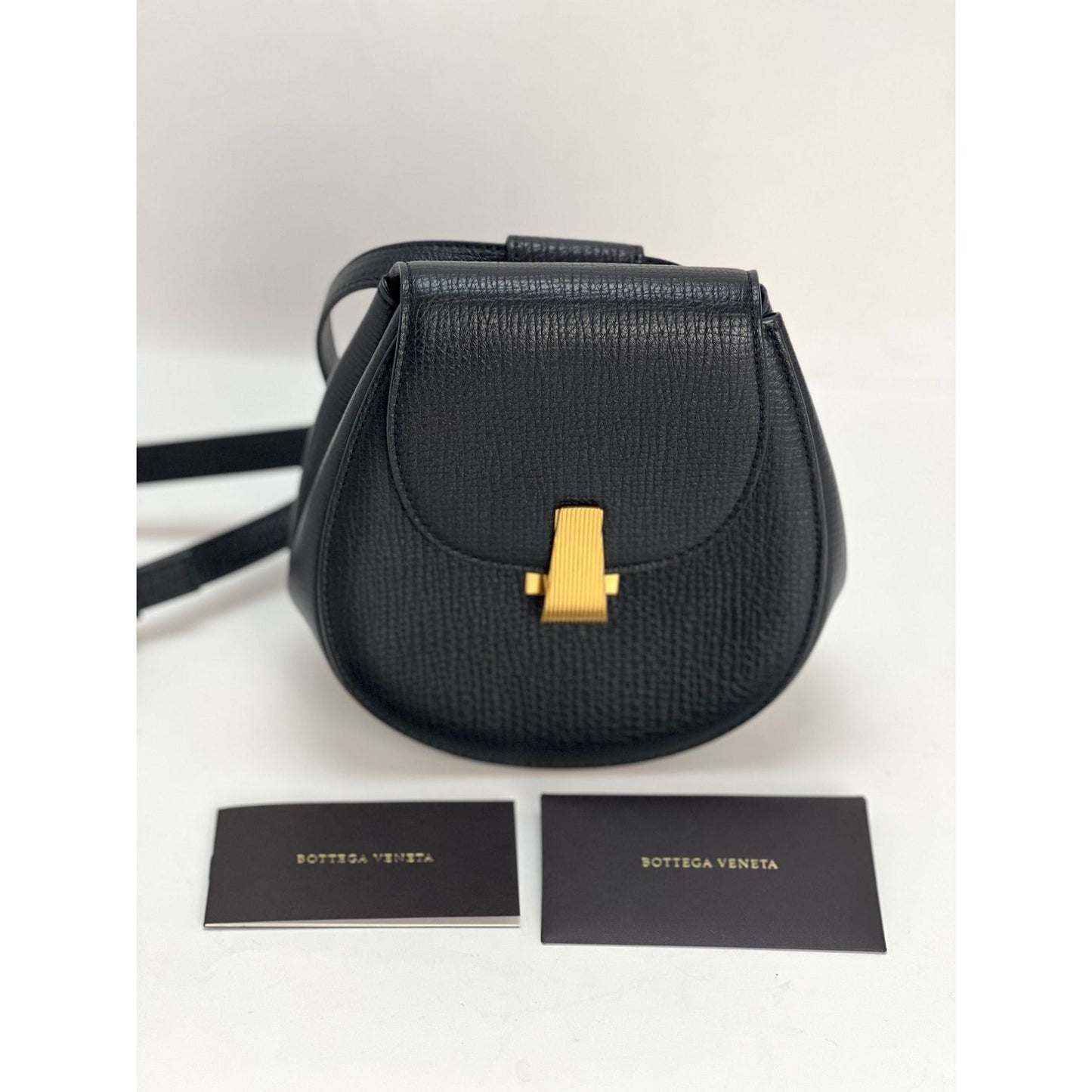 Bottega Veneta Palmellato Calfskin rounded Belt Waist Bag Black