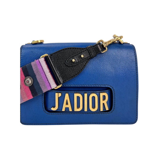 Christian Dior CD J'ADIOR Blue Flap Leather Shoulder Bag