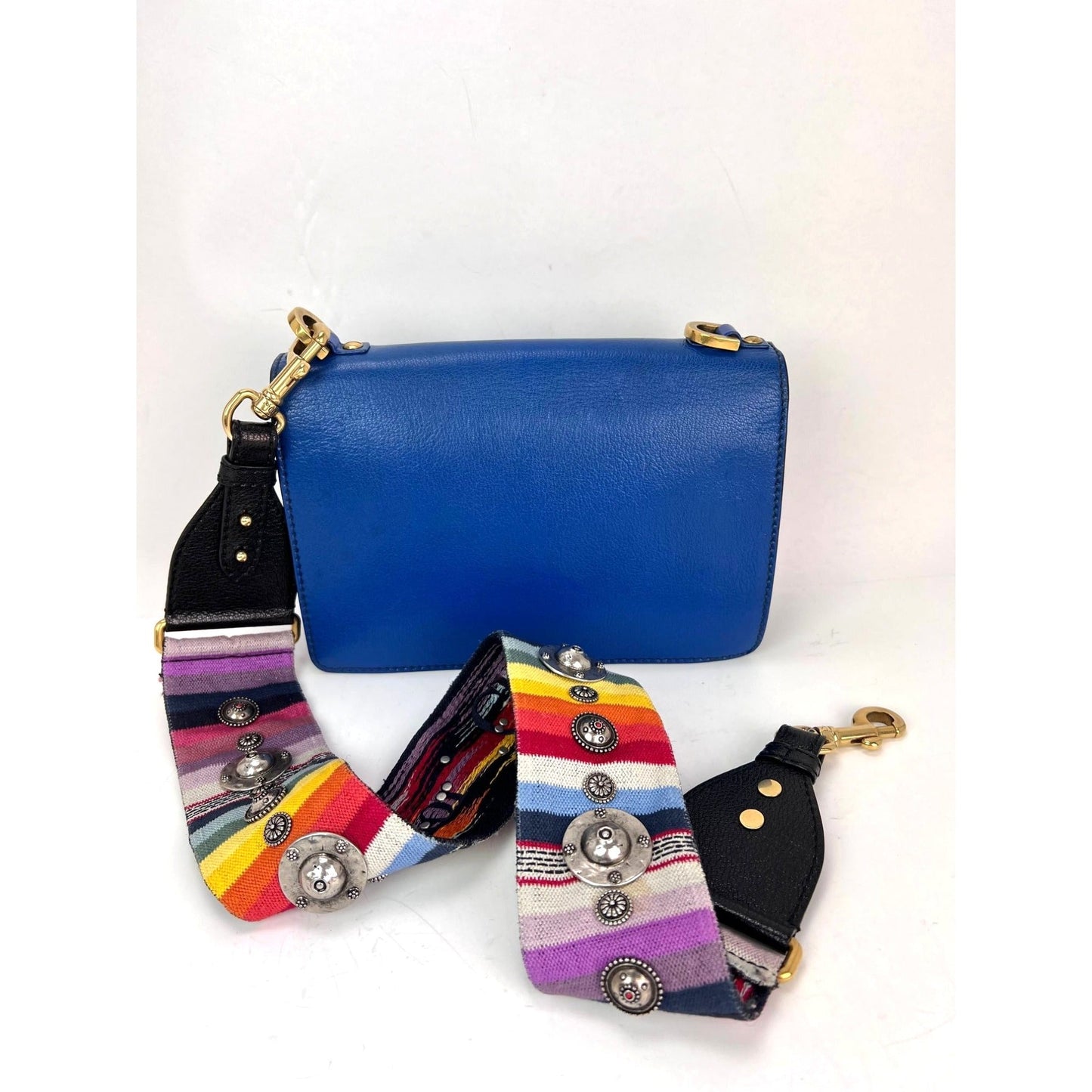 Christian Dior CD J'ADIOR Blue Flap Leather Shoulder Bag