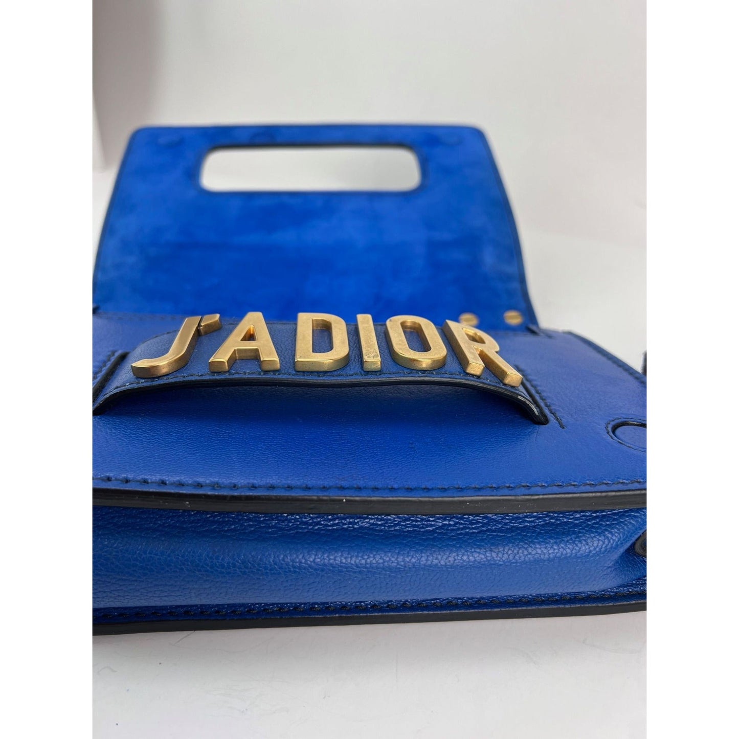 Christian Dior CD J'ADIOR Blue Flap Leather Shoulder Bag