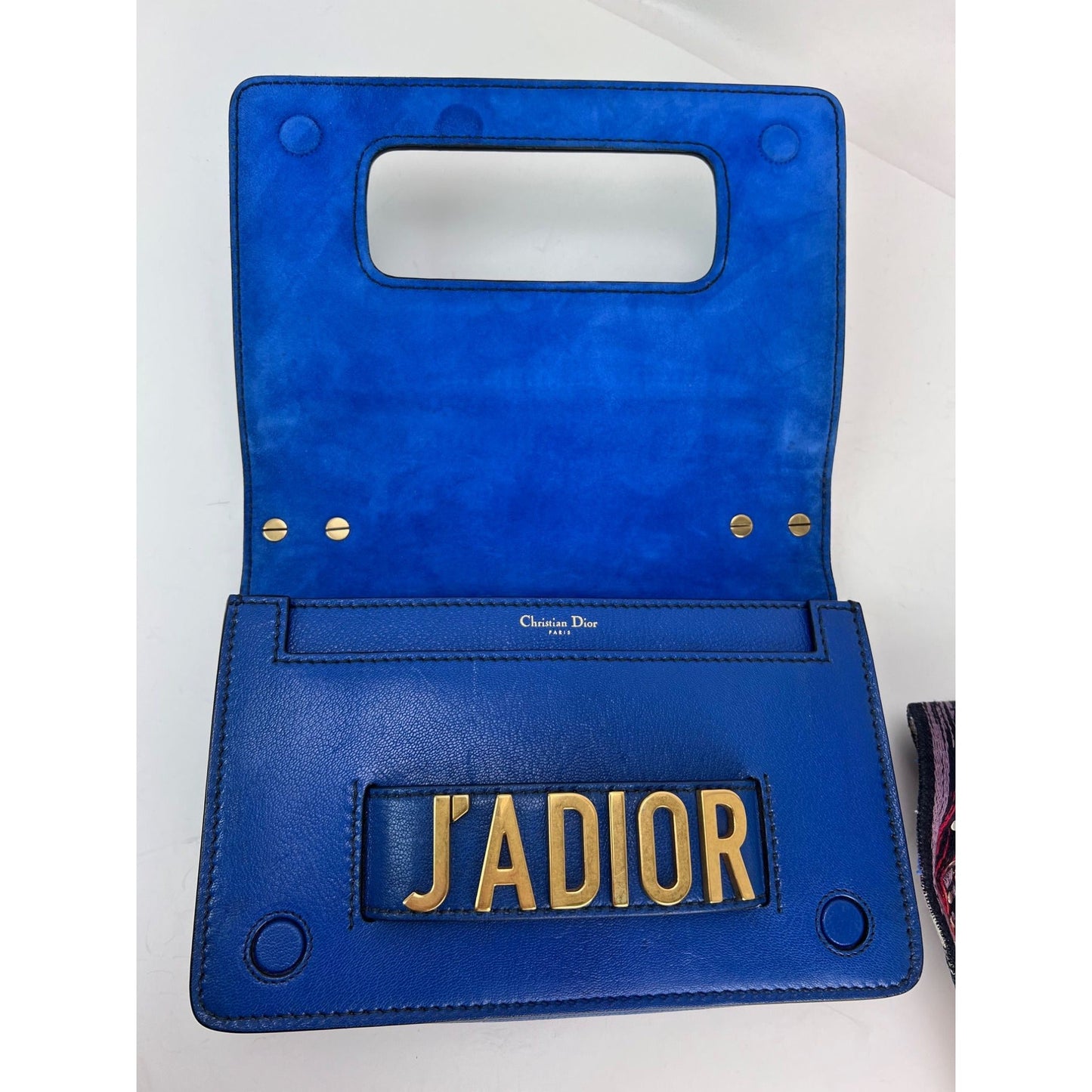 Christian Dior CD J'ADIOR Blue Flap Leather Shoulder Bag