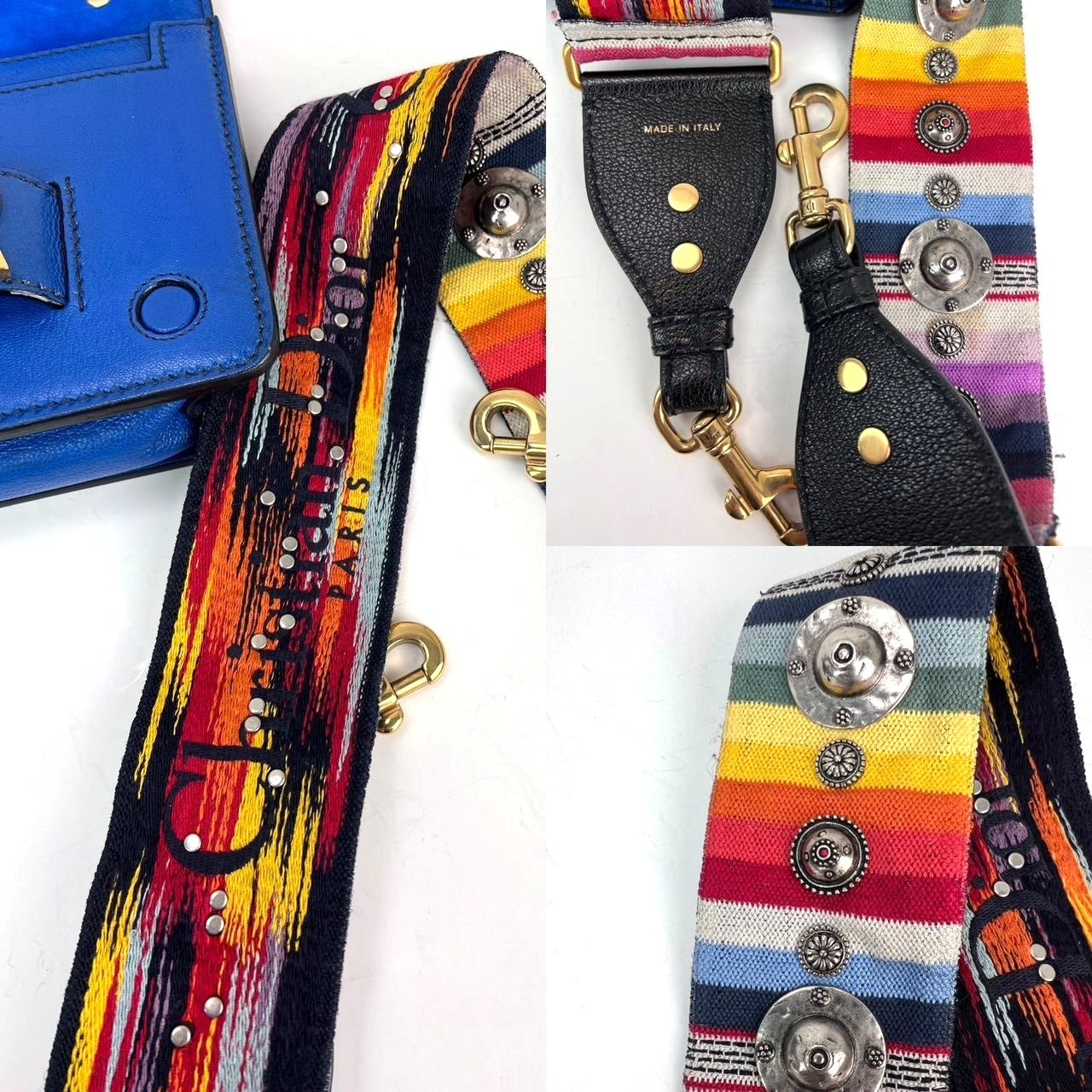 Christian Dior CD J'ADIOR Blue Flap Leather Shoulder Bag