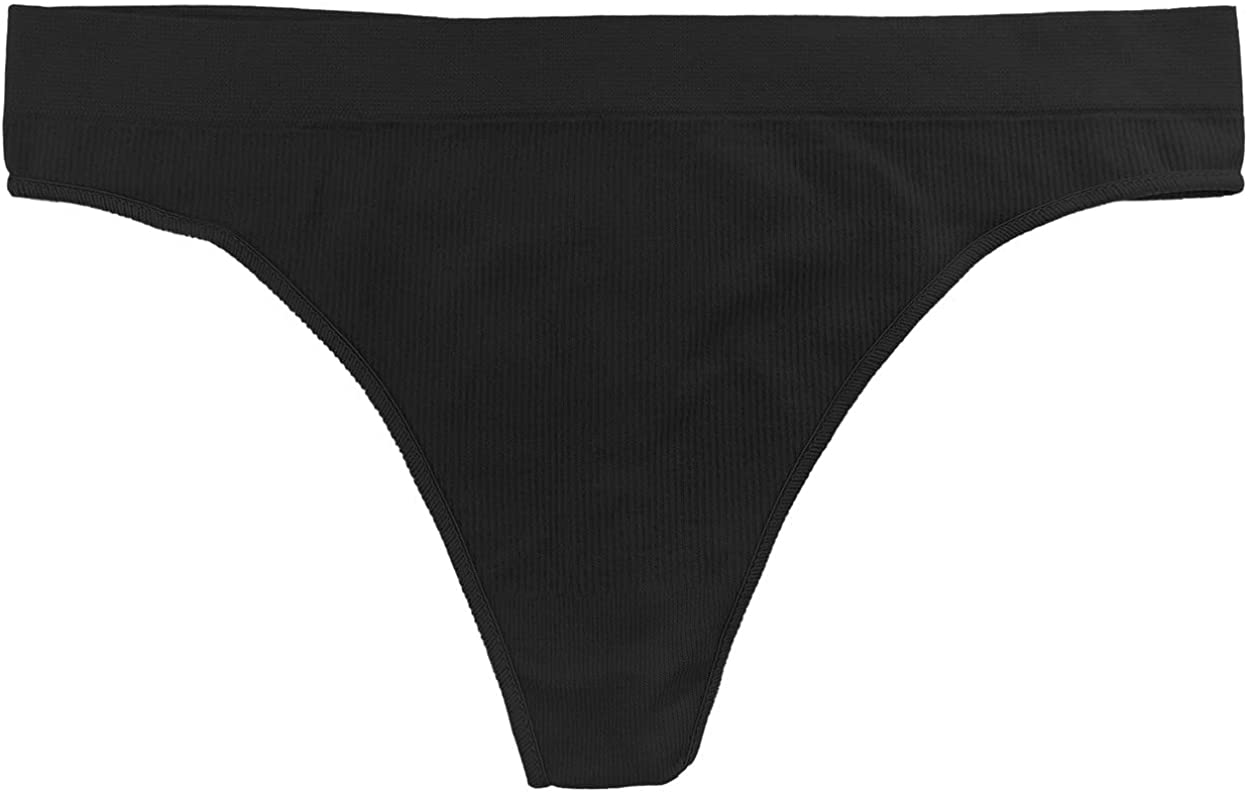Seamless Ribbed Tag Free Thong