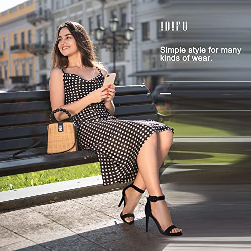 Women's Dressy Stiletto Heeled Sandals – Open Toe Ankle Strap Heels for Wedding, Party, or Homecoming