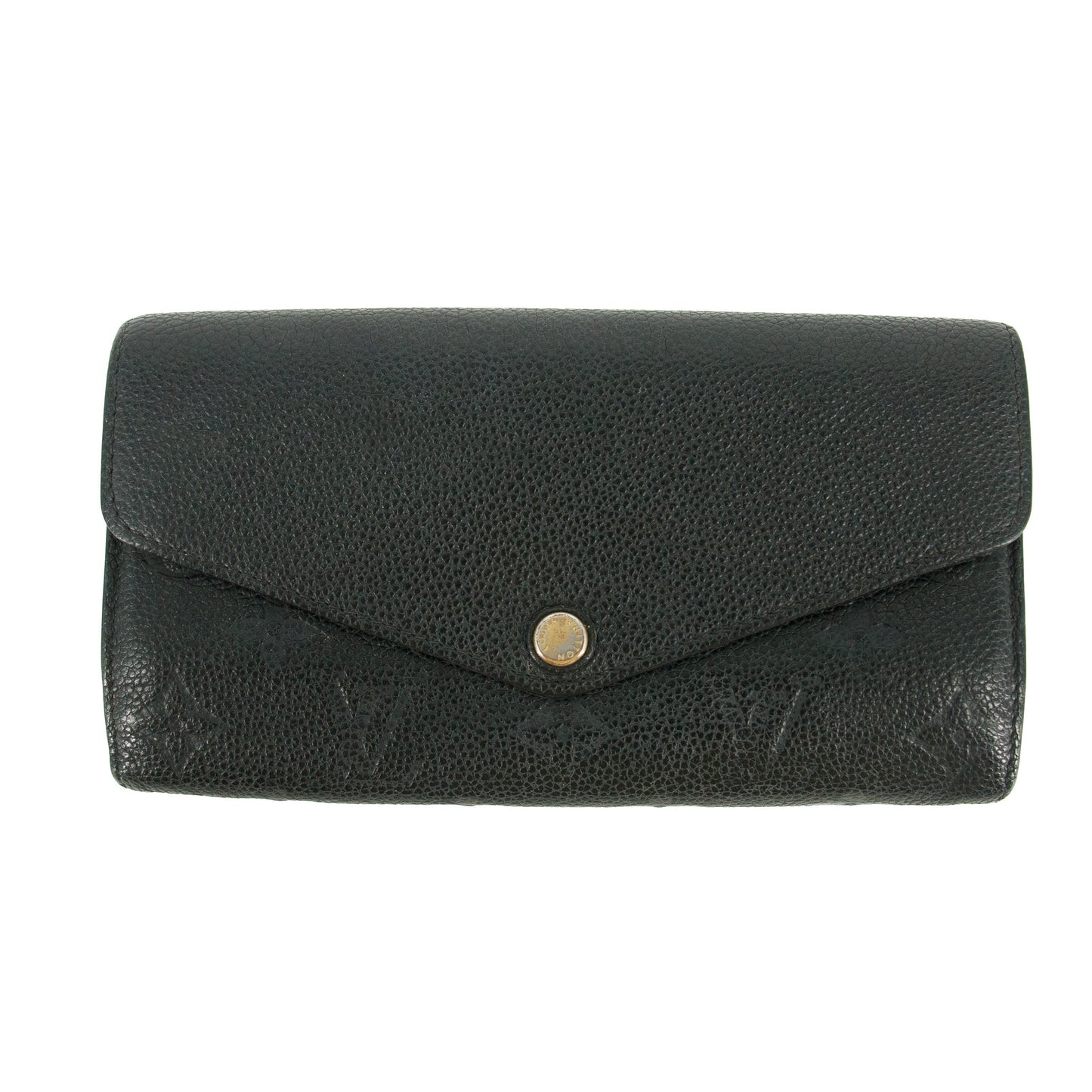 Louis Vuitton Monogram Empreinte Portefeuille Black Leather Wallet #5297