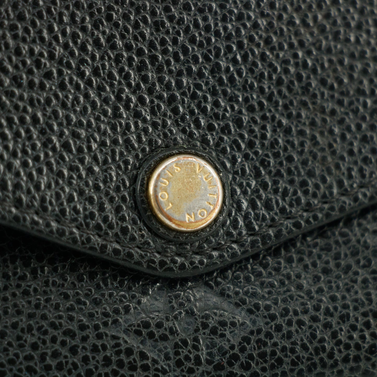 Louis Vuitton Monogram Empreinte Portefeuille Black Leather Wallet #5297