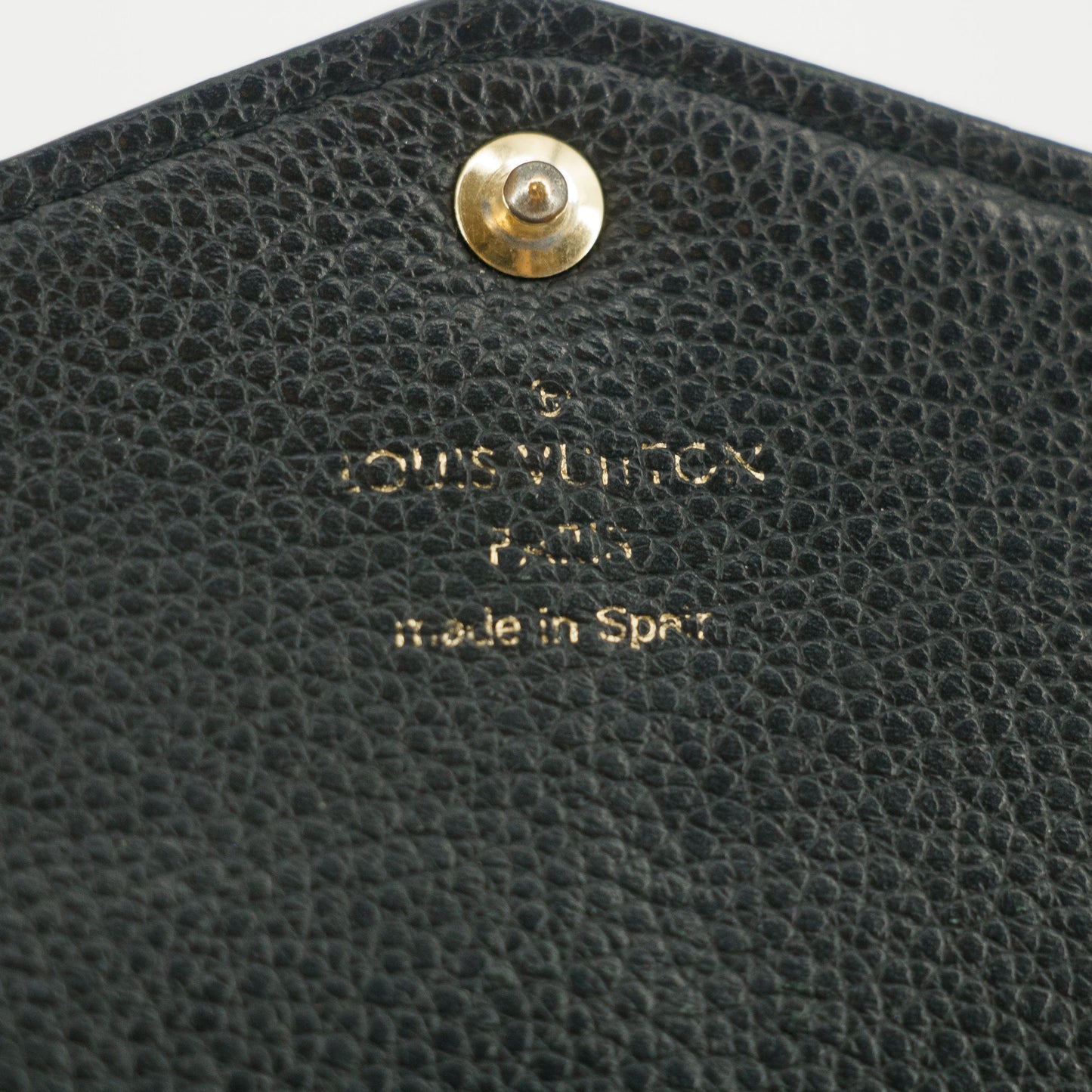 Louis Vuitton Monogram Empreinte Portefeuille Black Leather Wallet #5297