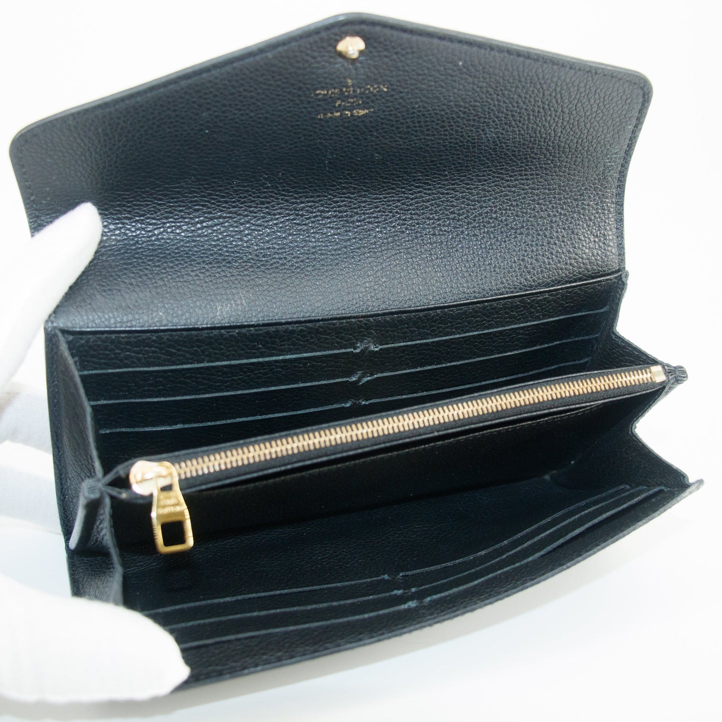 Louis Vuitton Monogram Empreinte Portefeuille Black Leather Wallet #5297