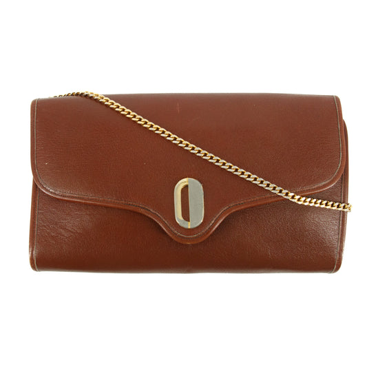 Christian Dior Red Leather Chain Shoulder Bag #5871