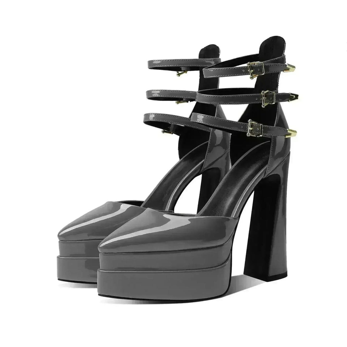 Pointed Toe High Heel Hollow Sandals - 14.5cm Platform Pumps | Femstylo