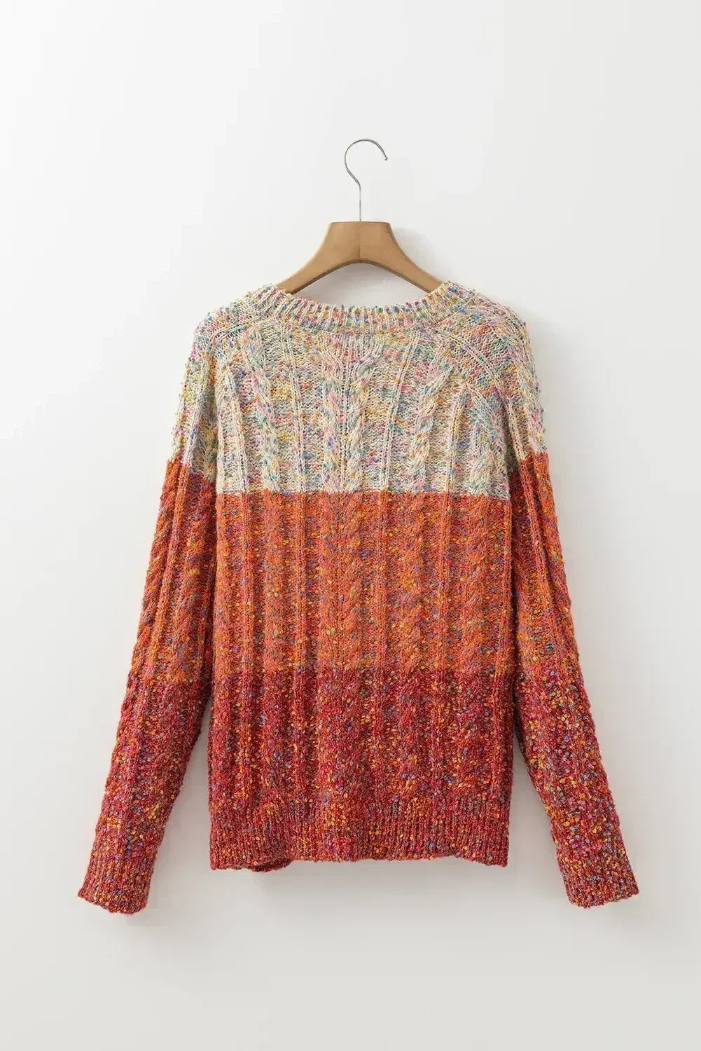 Multicolor Colorblock Confetti Knit Sweater