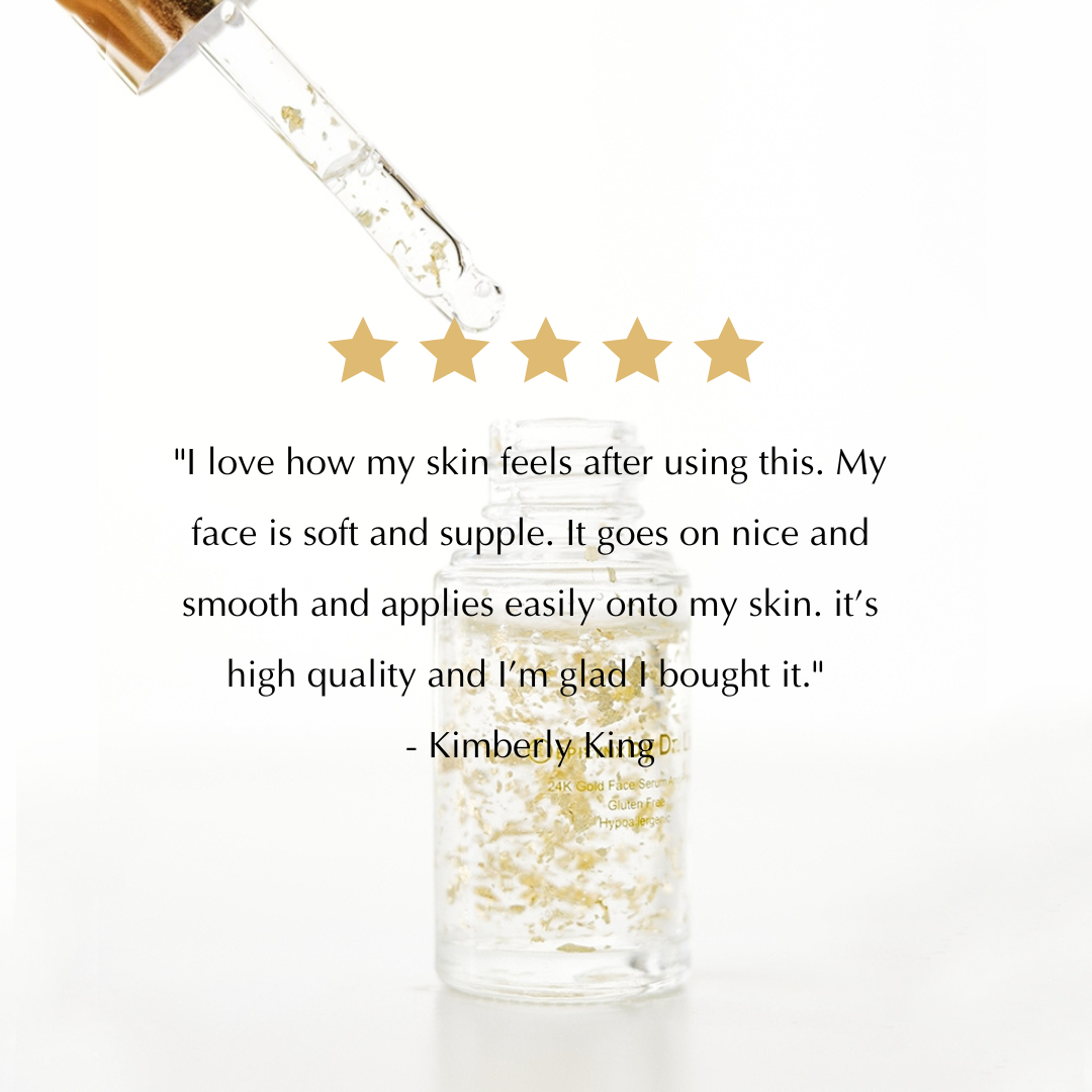 24K Gold Radiance Concentrate Serum – Vegan, Gluten-Free Hydrating & Illuminating Formula