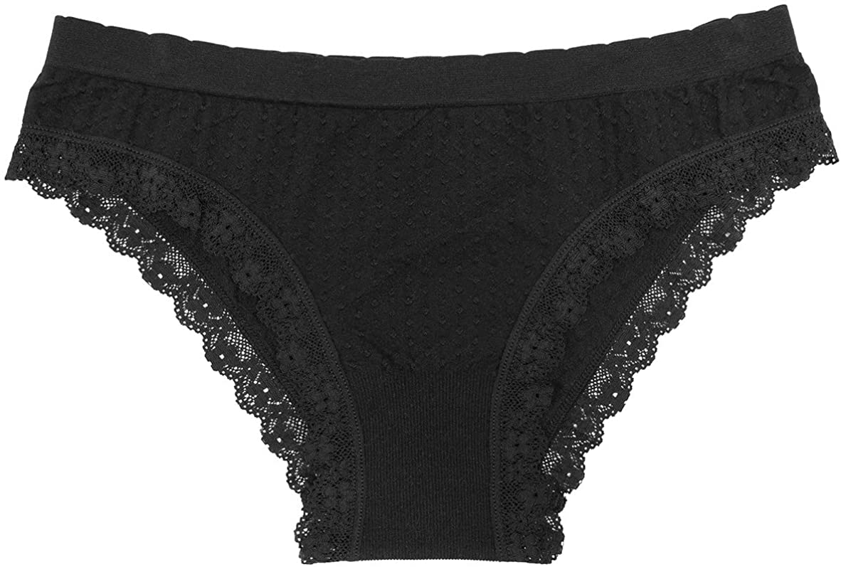 Scalloped Dot and Lace Seamless Tag Free Bikini-Last Chance