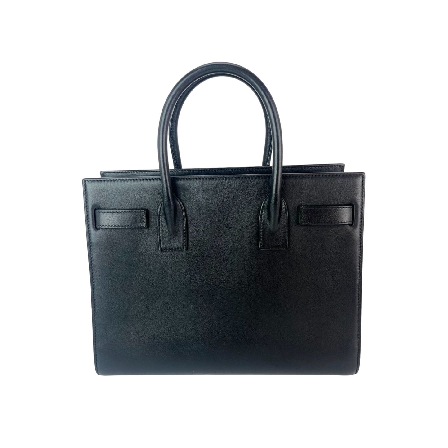 Saint Laurent Sac De Jour Embellished Patches Baby Black Leather Shoulder Bag