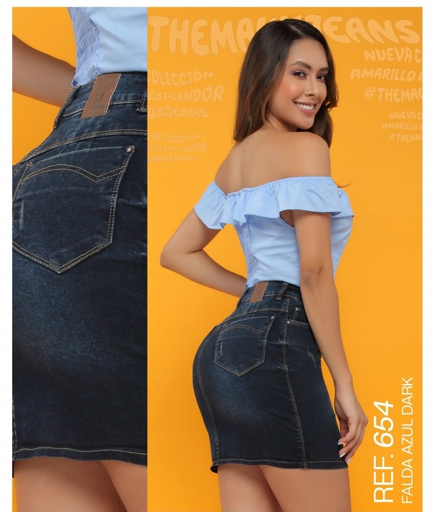 654-1 100% Authentic Colombian Push Up Skirt