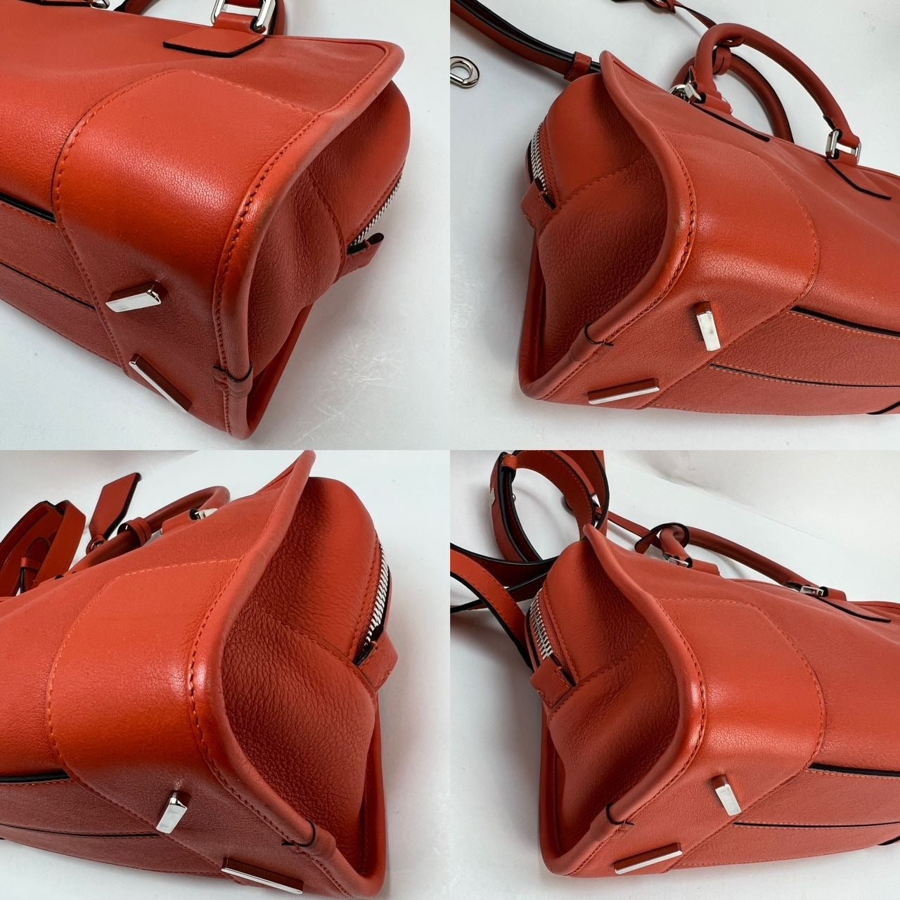 LOEWE Calfskin Amazona 28 Orange Leather Shoulder Bag