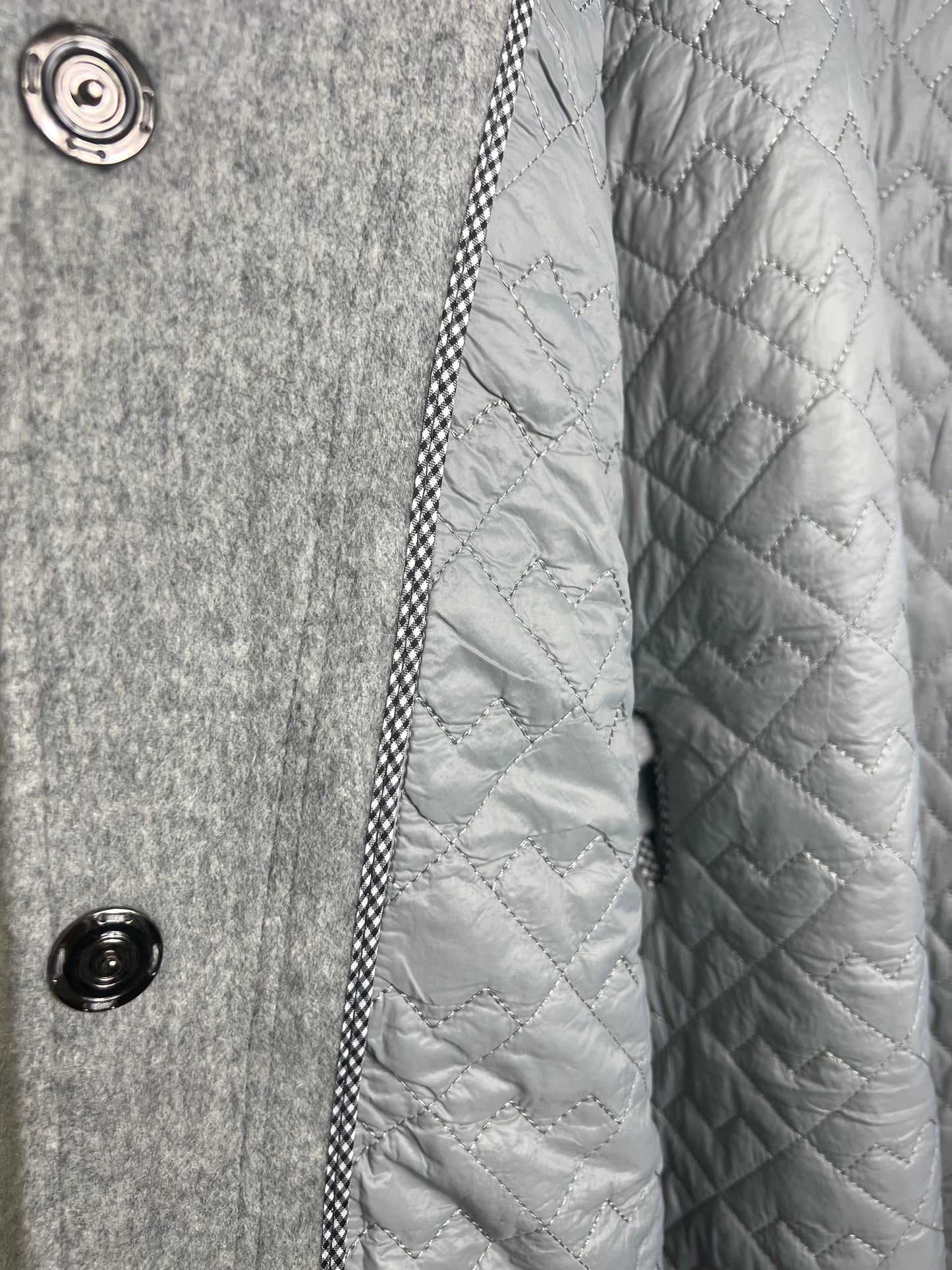 Manteau en véritable fourrure de vison scandinave et laine vierge