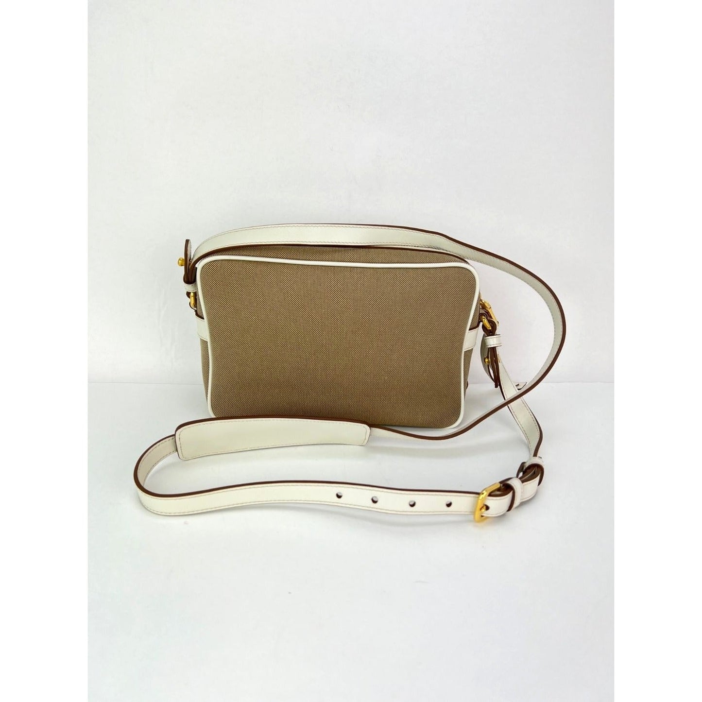 Prada Khaki Canvas Camera Crossbody Bag