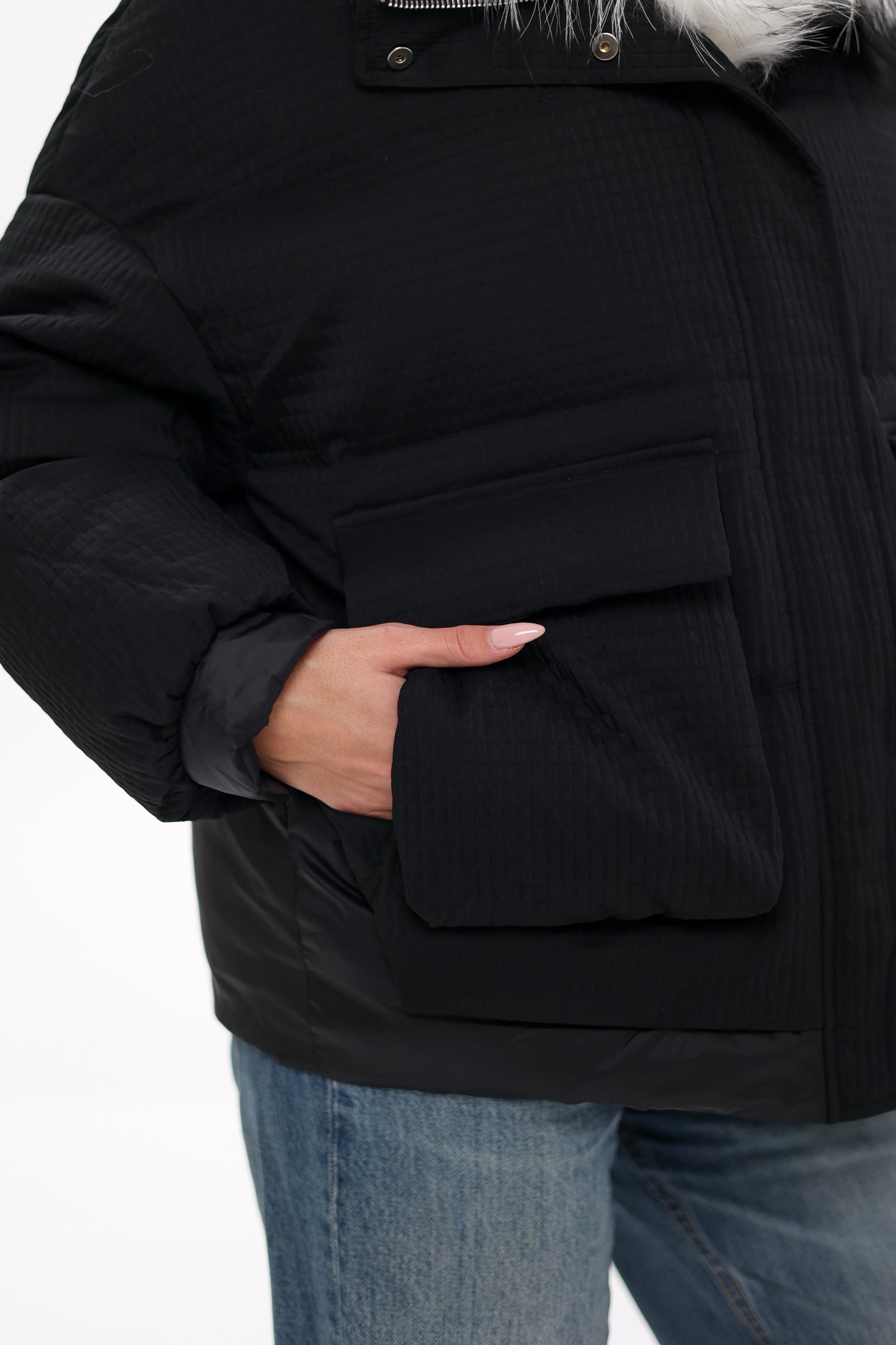 Genuine Arctic Fox Fur Down Fill Parka