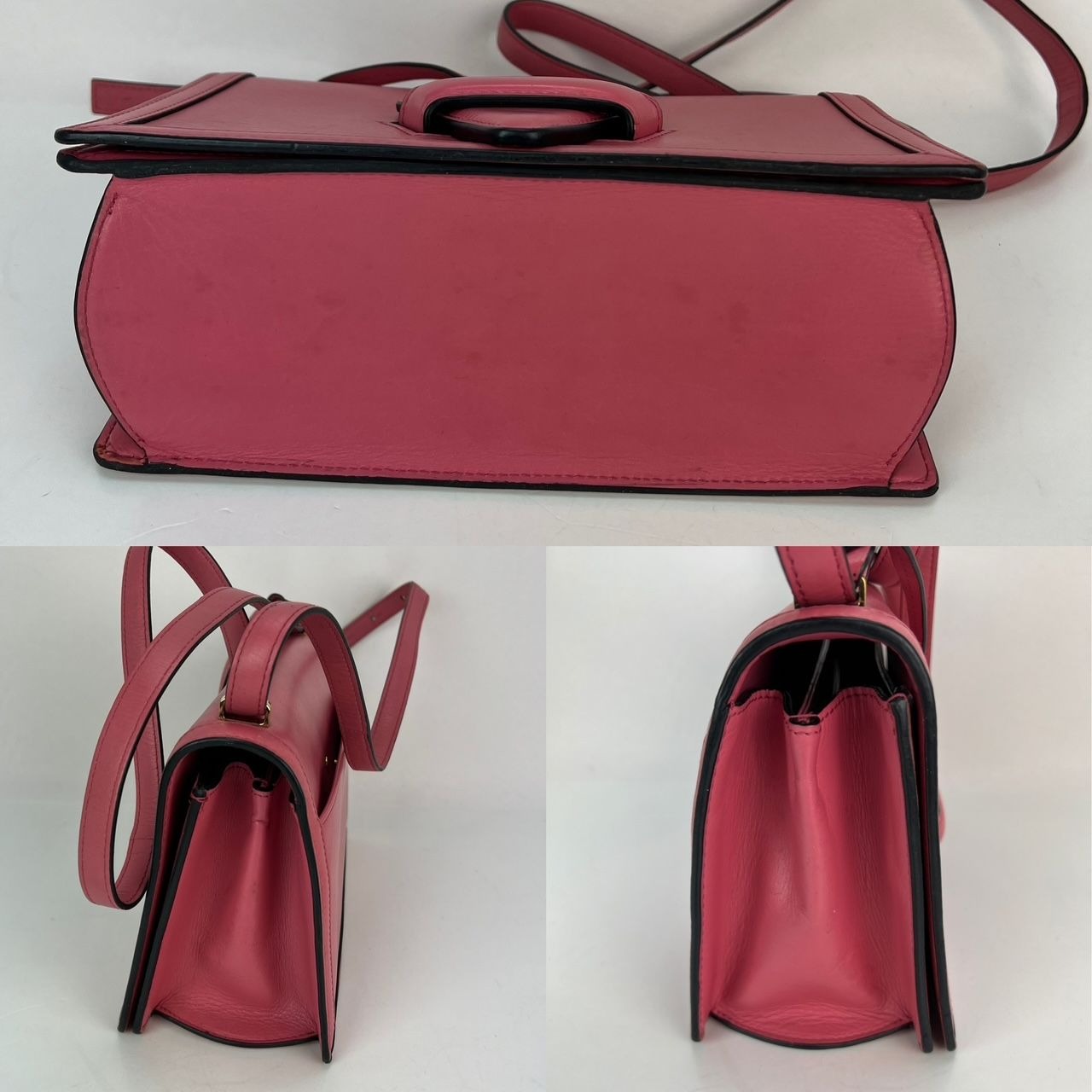 Loewe Medium Barcelona Pink Leather Shoulder Bag