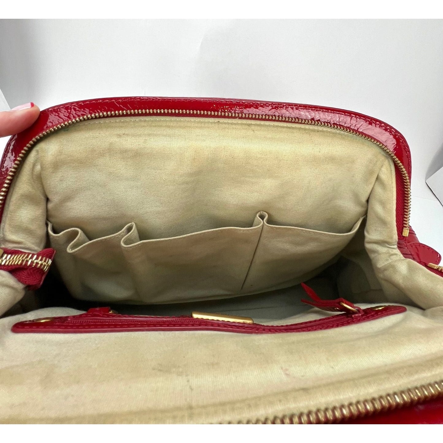 Isabella Fiore Red Patent Leather Hand bag