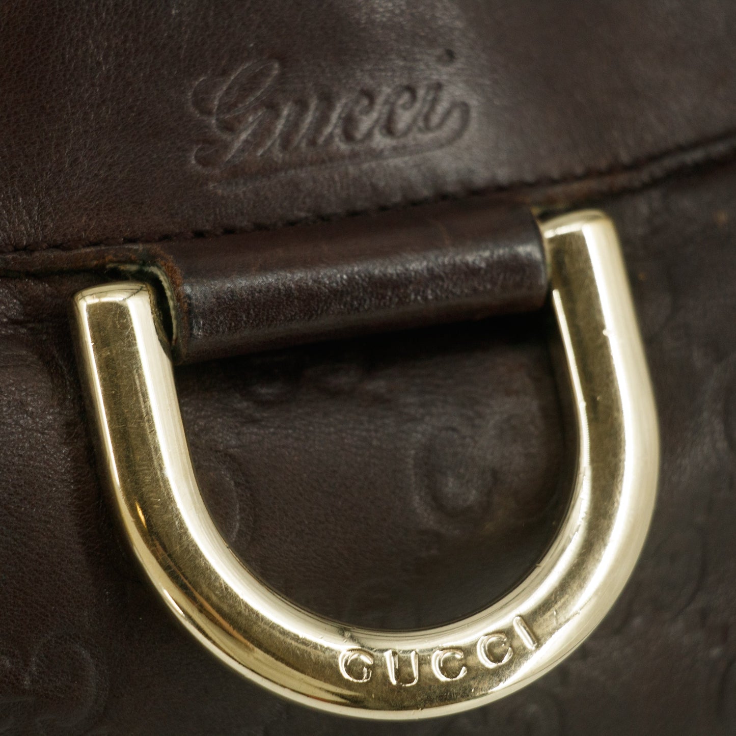Gucci Brown Abby Guccisima Leather Crossbody Bag #7706