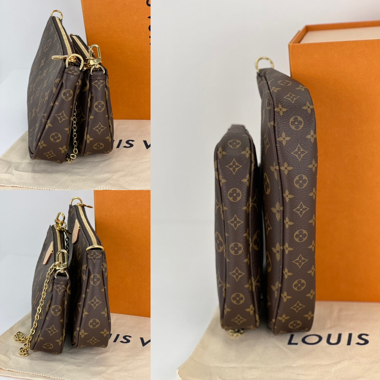 Louis Vuitton Multi Pochette Accessoires Monogram Canvas Brown Preowned